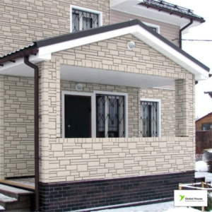 Облицовка фасада цементным сайдингом