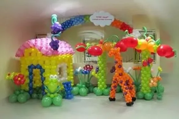 Воздушные шары,  шар цифра,  шар фигура,  Оформление шарами детских празд 5