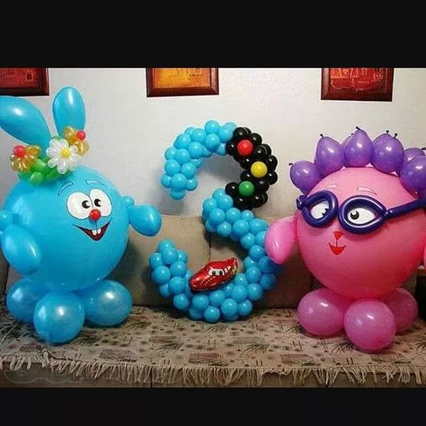 Воздушные шары,  шар цифра,  шар фигура,  Оформление шарами детских празд 10