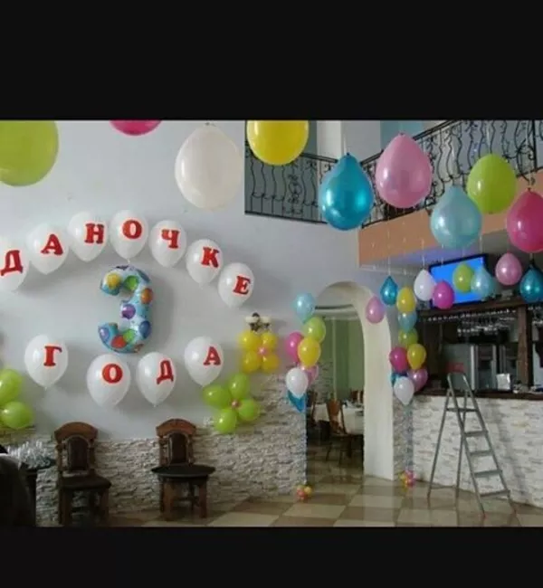 Воздушные шары,  шар цифра,  шар фигура,  Оформление шарами детских празд 14