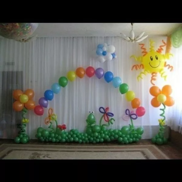 Свадьба украшение зала воздушными шарами. Сердце из воздушных шаров 8